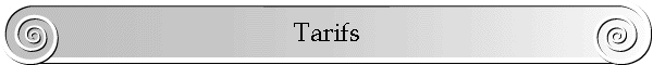 Tarifs